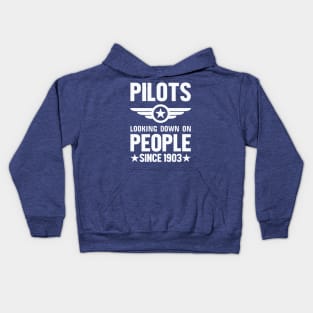 Pilots Looking Down On People: Funny Aviation Kids Hoodie